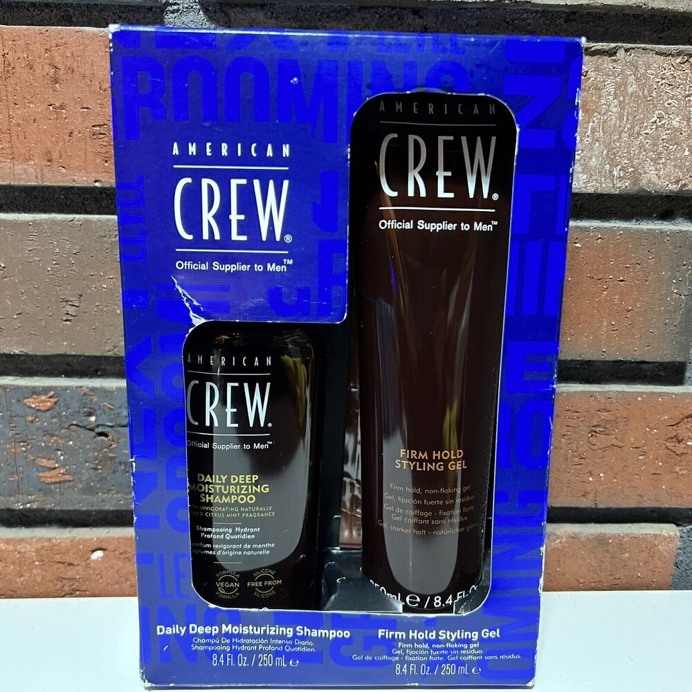 AMERICAN CREW NEXT LEVEL SET MOISTURIZING SHAMPOO AND FIRM HOLD STYLING GEL